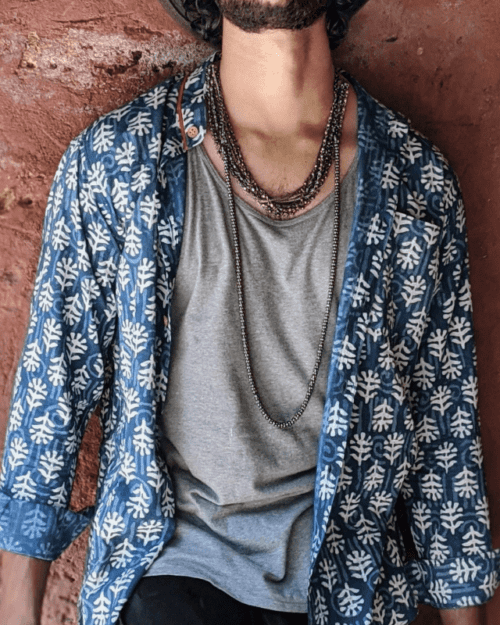 Indigo Printed Shirt