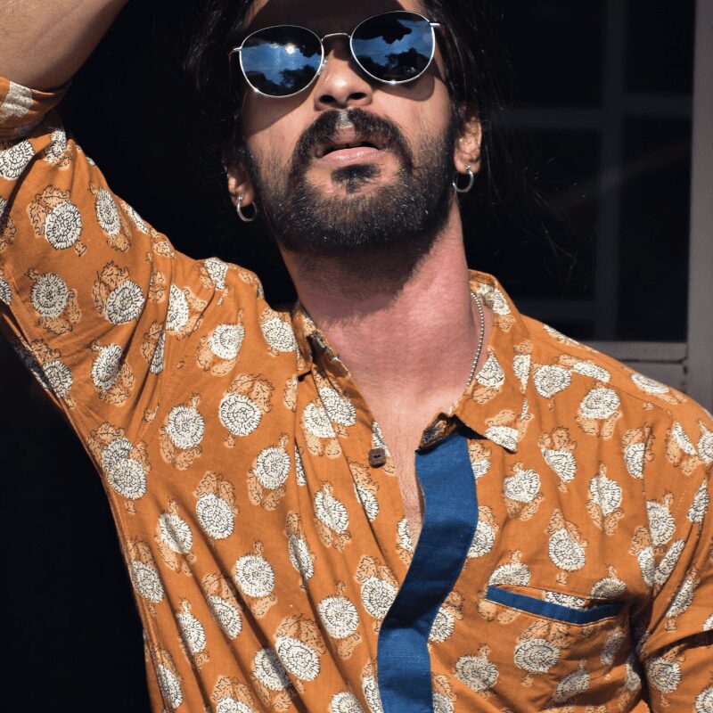 Orange Casual Shirt for Men