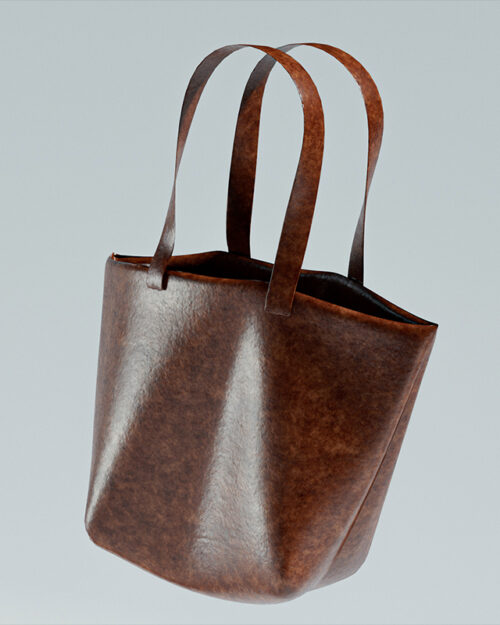 teak wood colour leather bag