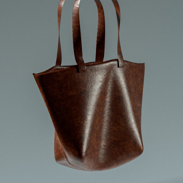 teak wood colour leather bag