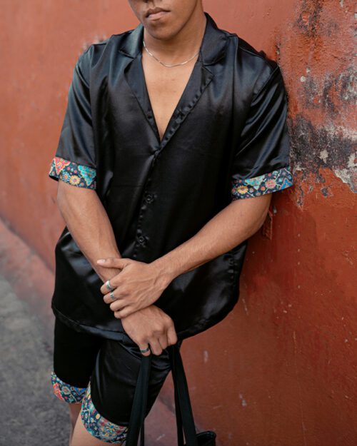 Black Satin Luxury Co-ords