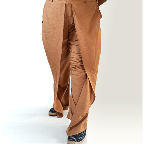 teak wood colour wrap pants