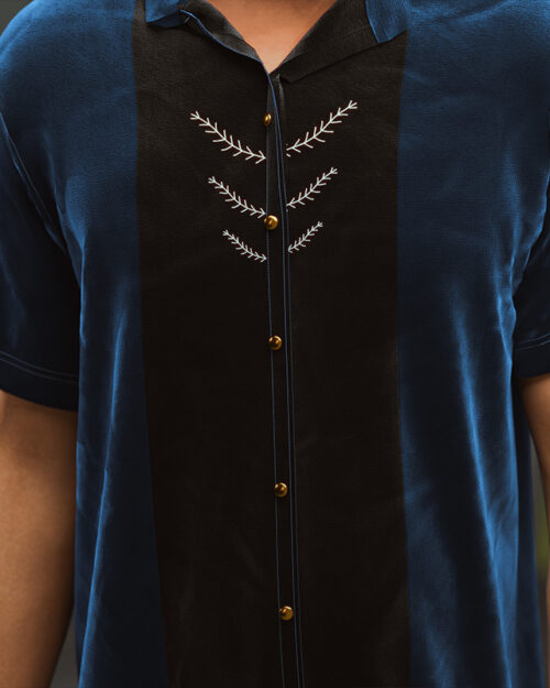 blue velvet shirt mens