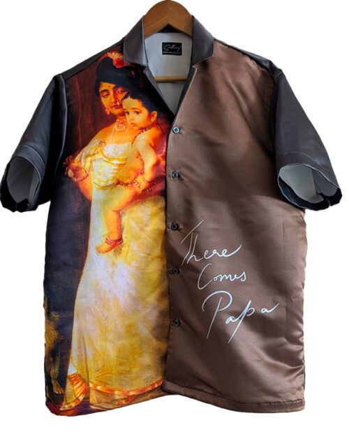 Kerala printed shirt in traditional design with premium silky fabric