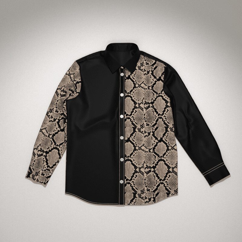 snake print shirt mens
