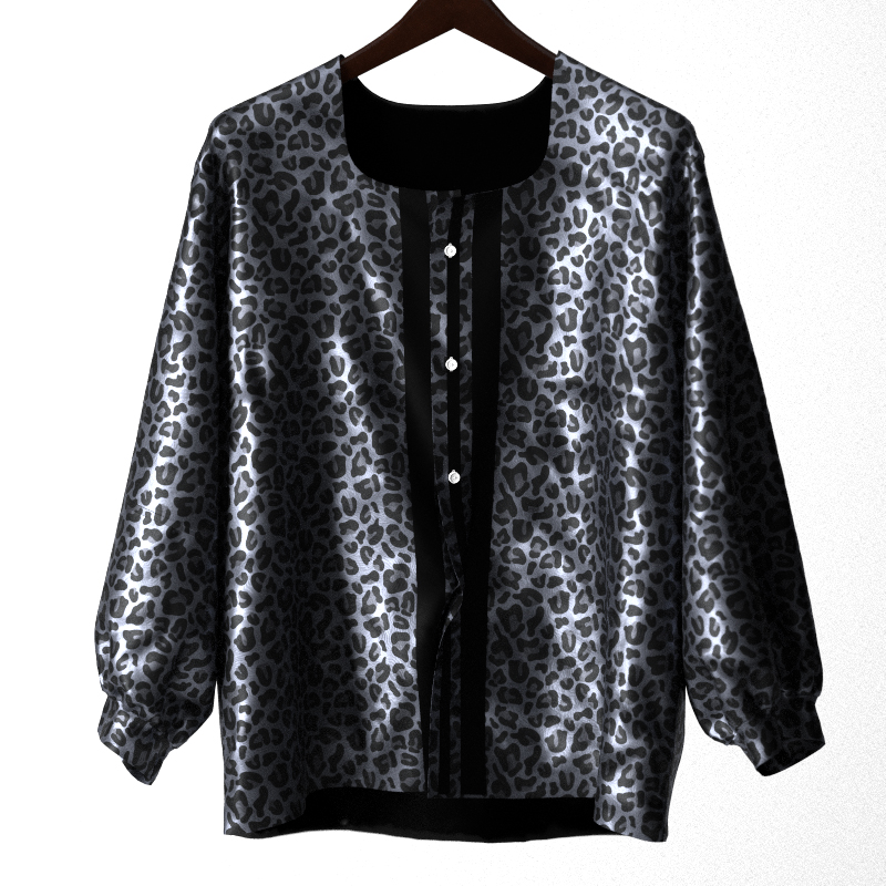 Tiger Print Satin Shirt