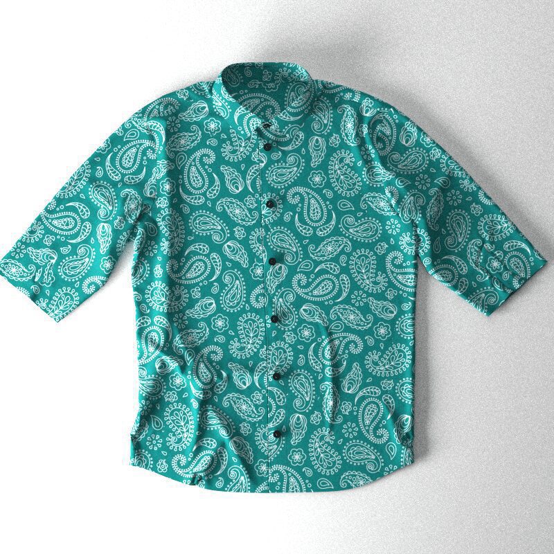 Blue Paisley Print
