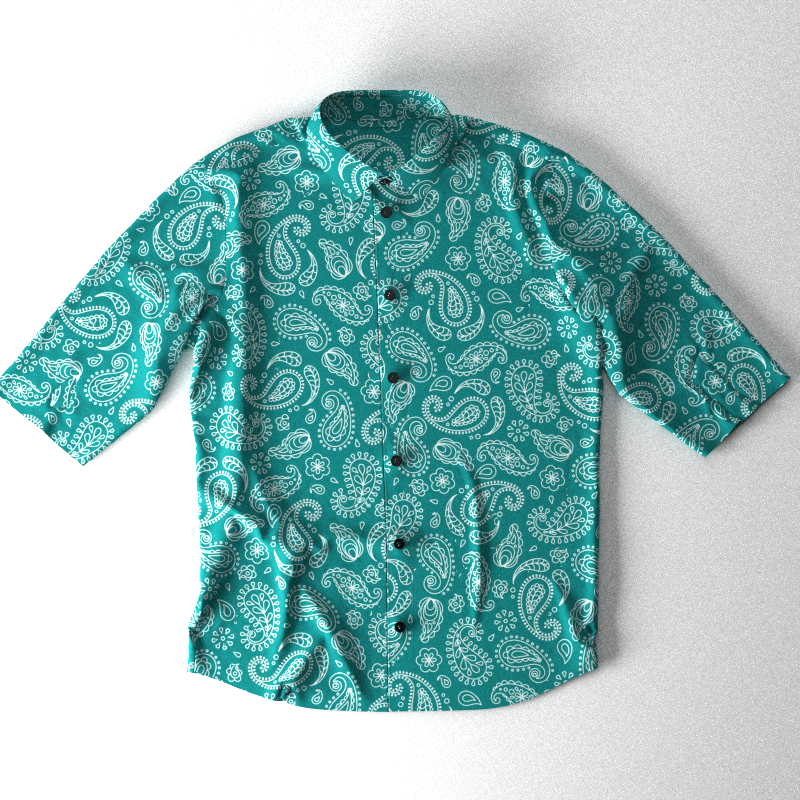 Blue Paisley Print
